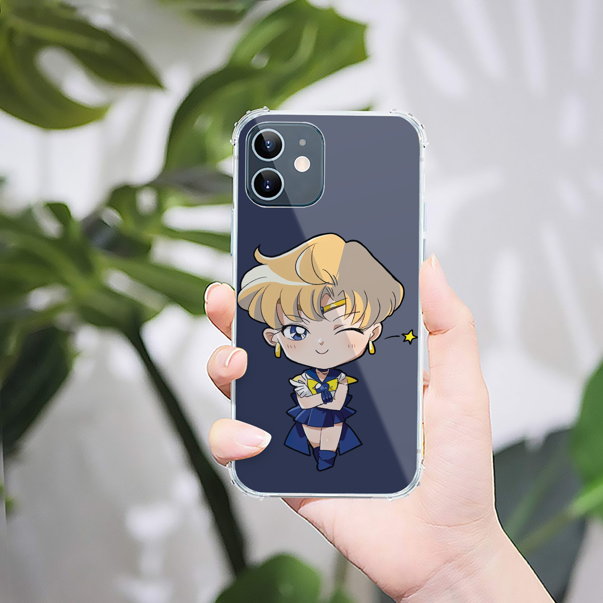 （画像用） 美少女戦士セーラームーン 天王はるか Sailor Moon Tenoh Haruka 【iPhone 12シリーズ対応】透明スマホケース（クリアソフトケース）